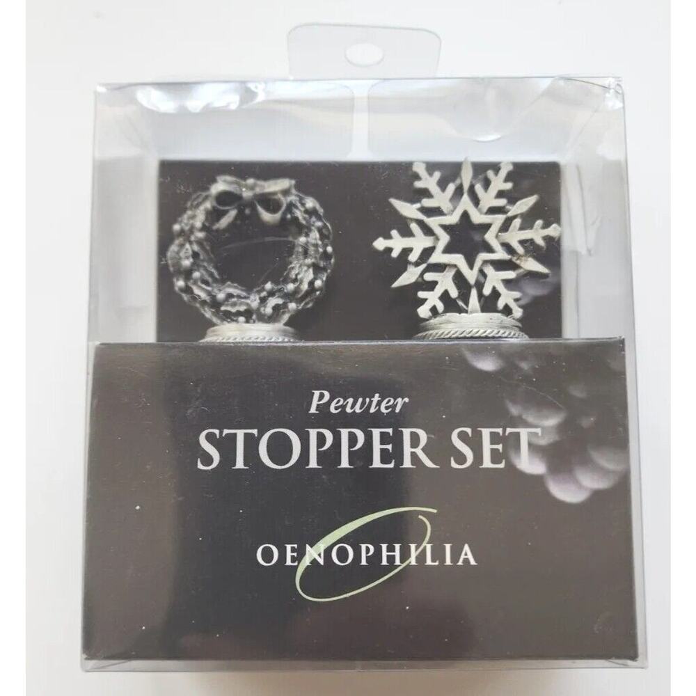 Oenophilia Pewter Stopper Set Christmas New In Package U182